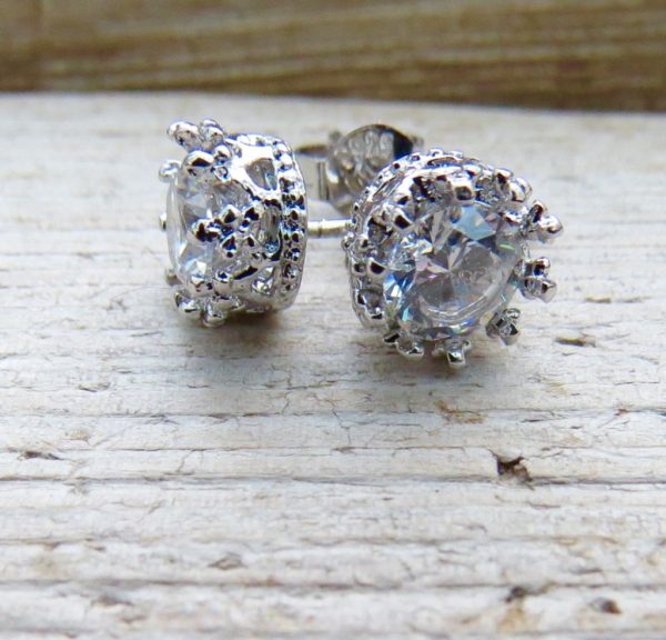 Crystal Crown Studs - Image 2