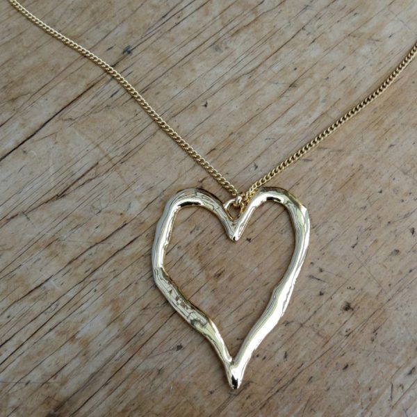 Chunky Golden Heart Necklace